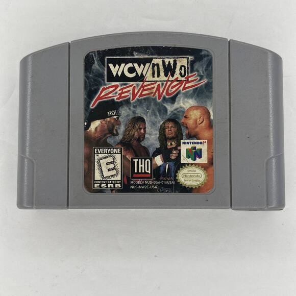 WCW nWo Revenge Nintendo 64 N64 Game Cartridge Authentic Tested Works - Picture 1 of 2